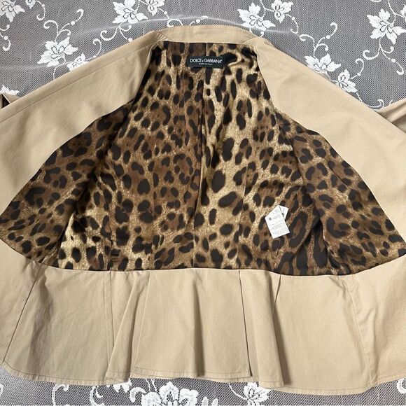 Dolce & Gabbana Tan Single Button Blazer with Shawl Collar Sz 48 Euro - Picture 8 of 16